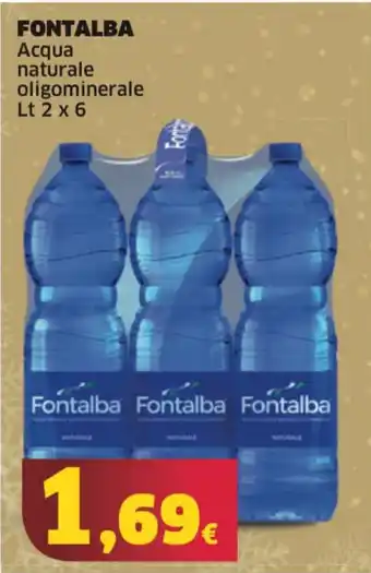 Mercati Alimentari FONTALBA Acqua naturale oligominerale Lt 2 x 6 offerta