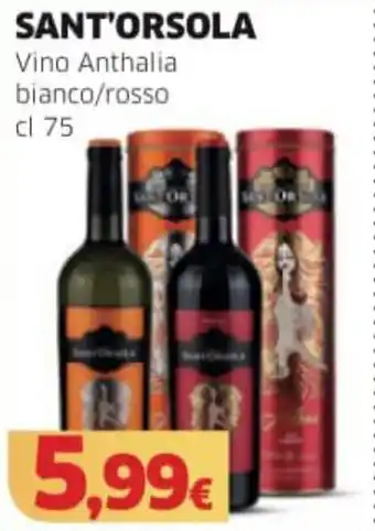 SANT'ORSOLA Vino Anthalia bianco/rosso cl 75