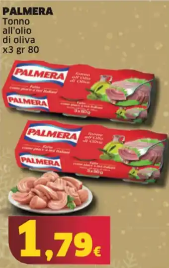 PALMERA Tonno all'olio di oliva x3 gr 80
