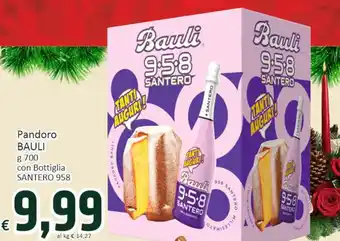 Paghi Poco Pandoro BAULI g 700 con Bottiglia SANTERO 958 offerta