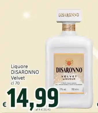Paghi Poco Liquore DISARONNO Velvet cl 70 offerta