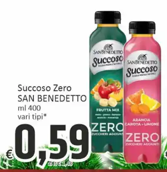 Paghi Poco Succoso Zero SAN BENEDETTO ml 400 vari tipi offerta