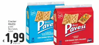 Paghi Poco Cracker PAVESI g 560 Non Salati, Salati offerta