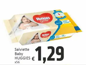 Paghi Poco Salviette Baby HUGGIES x56 offerta