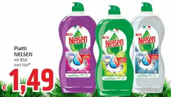 Paghi Poco Piatti NELSEN ml 850 vari tipi offerta