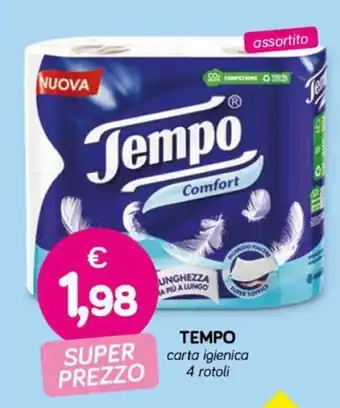 Il Tulipano TEMPO carta igienica 4 rotoli offerta