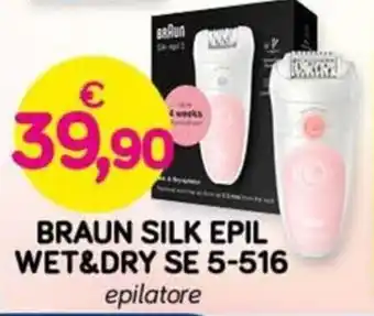 BRAUN SILK EPIL WET&DRY SE 5-516 epilatore