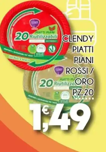 CLENDY PIATTI PIANI ROSSI / ORO PZ. 20
