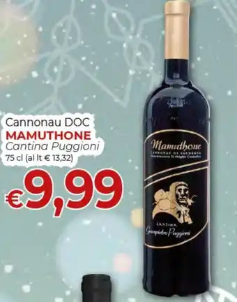 Maxi Nonna Isa Cannonau DOC MAMUTHONE Cantina Puggioni 75 cl offerta