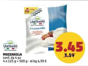 PENNY ValBontà MOZZARELLA conf. da 4 pz 4 x 125 g offerta