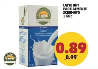PENNY LATTE UHT PARZIALMENTE SCREMATO 1 litro offerta