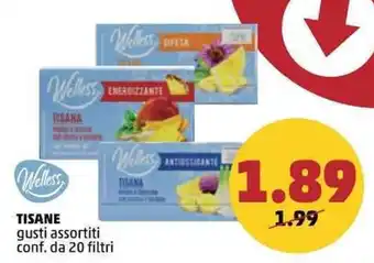 PENNY Welless TISANE gusti assortiti conf. da 20 filtri offerta