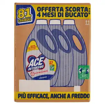 Ipercoop Nuovo detersivo liquido per lavatrice ace offerta