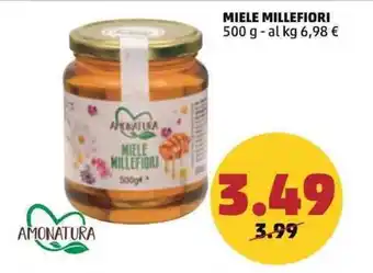 PENNY AMONATURA MIELE MILLEFIORI 500 g offerta