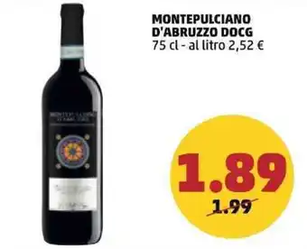 PENNY MONTEPULCIANO D'ABRUZZO DOCG 75 cl offerta