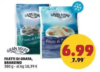 PENNY GRAN MARE FILETTI DI ORATA, BRANZINO 380 g offerta