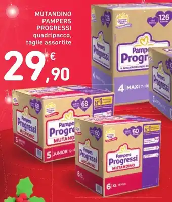 Spazio Conad MUTANDINO PAMPERS PROGRESSI quadripacco, taglie assortite offerta