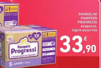 Spazio Conad PANNOLINI PAMPERS PROGRESSI esapacco, taglie assortite offerta