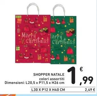 Spazio Conad SHOPPER NATALE colori assortiti offerta