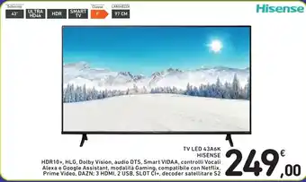 TV LED 43A6K HISENSE