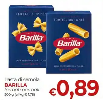 Maxi Nonna Isa Pasta di semola BARILLA formati normali 500 g offerta