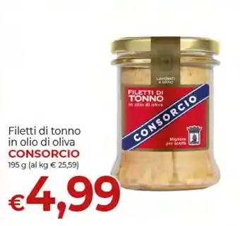 Maxi Nonna Isa Filetti di tonno in olio di oliva CONSORCIO 195 g offerta