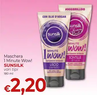 Maschera 1 Minute Wow! SUNSILK vari tipi 180 ml