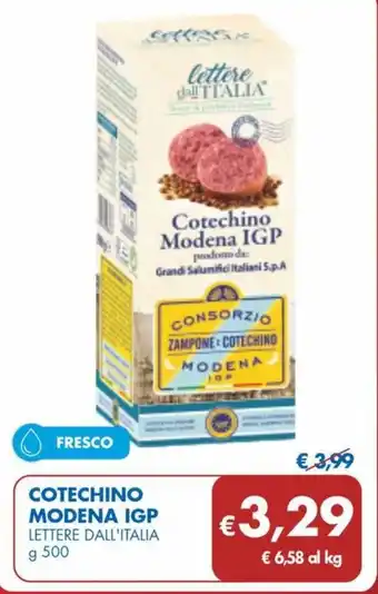 MD Discount COTECHINO MODENA IGP LETTERE DALL'ITALIA g 500 offerta