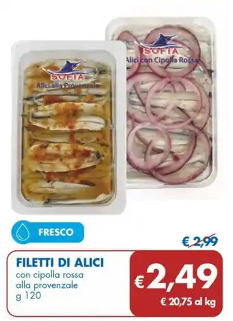 FILETTI DI ALICI con cipolla rossa alla provenzale 120 g