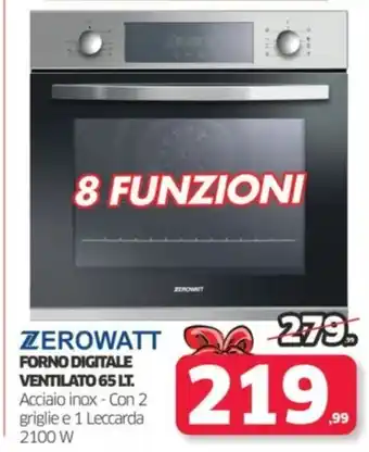 ZEROWATT FORNO DIGITALE VENTILATO 65 LT.