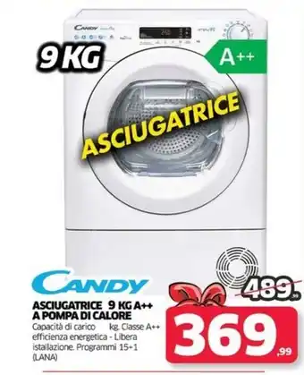 Telitaly CANDY ASCIUGATRICE 9 KG A++ A POMPA DI CALORE offerta