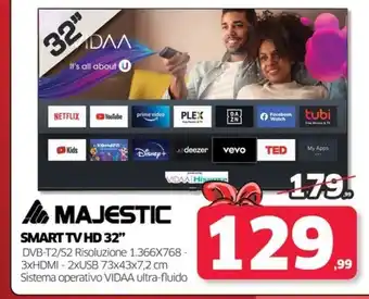 MAJESTIC SMART TV HD 32"