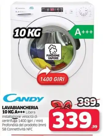 Telitaly CANDY LAVABIANCHERIA 10 KG A+++ offerta