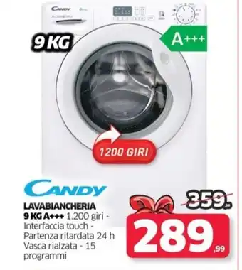 Telitaly CANDY LAVABIANCHERIA 9 KG A+++ offerta
