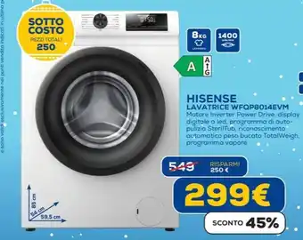Euronics Hisense LAVATRICE WFQP8014EVM offerta