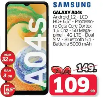 Telitaly SAMSUNG GALAXY A04s offerta
