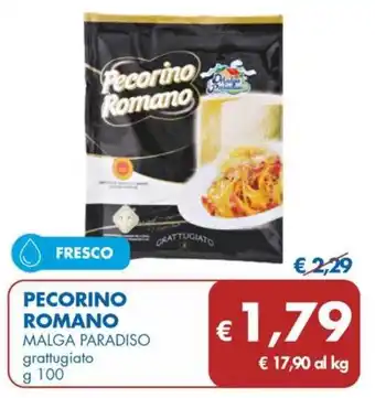 MD Discount PECORINO ROMANO MALGA PARADISO 100 g offerta