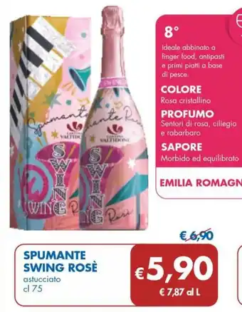 MD Discount SPUMANTE SWING ROSE astucciato cl 75 offerta