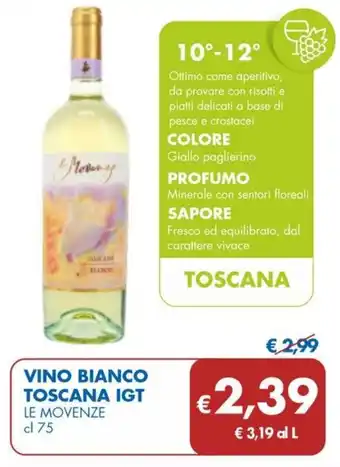 MD Discount VINO BIANCO TOSCANA IGT LE MOVENZE cl 75 offerta