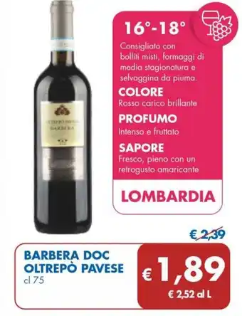 MD Discount BARBERA DOC OLTREPÒ PAVESE cl 75 offerta