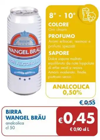 MD Discount BIRRA WANGEL BRÄU analcolica cl 50 offerta