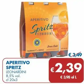 MD Discount APERITIVO SPRITZ APERITIVO SPRITZ LEONARDINI 8,5% vol. cl 20x3 cl 20x3 offerta