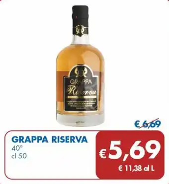 MD Discount GRAPPA RISERVA 50 cl offerta