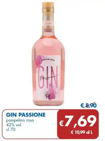 MD Discount GIN PASSIONE pompelmo rosa cl 70 offerta