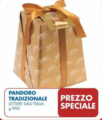 MD Discount PANDORO TRADIZIONALE LETTERE DALL'ITALIA g 900 offerta