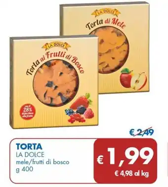 MD Discount TORTA LA DOLCE mele/frutti di bosco g 400 offerta