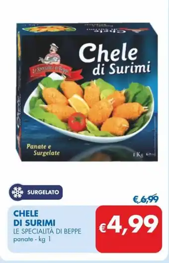 MD Discount CHELE DI SURIMI LE SPECIALITÀ DI BEPPE panate - kg 1 offerta
