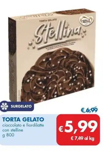 MD Discount TORTA GELATO cioccolato e fiordilatte con stelline g 800 offerta