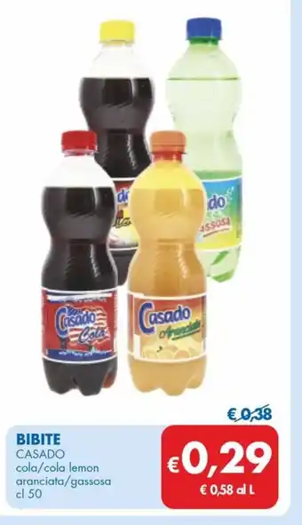 MD Discount BIBITE CASADO cola/cola lemon aranciata/gassosa cl 50 offerta