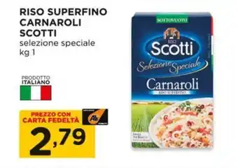 Alì Supermercati RISO SUPERFINO CARNAROLI SCOTTI selezione speciale kg 1 offerta